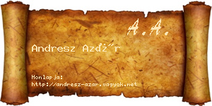 Andresz Azár névjegykártya